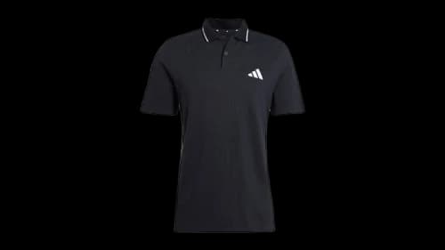 adidas Essentials 3-Stripes Pique Polo Shirt Black/White