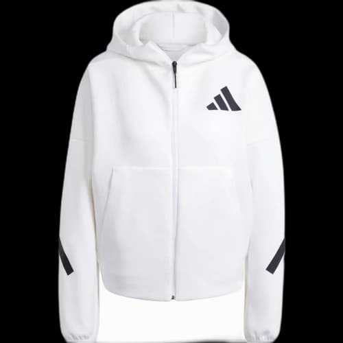 Adidas logo-detail zip-up hoodie