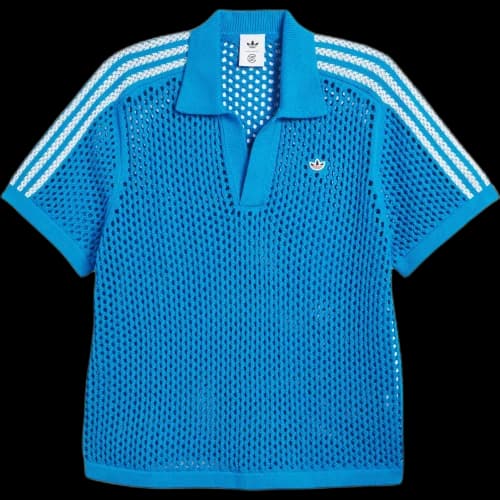 adidas x Edison Chen Crochet Polo Shirt Blue