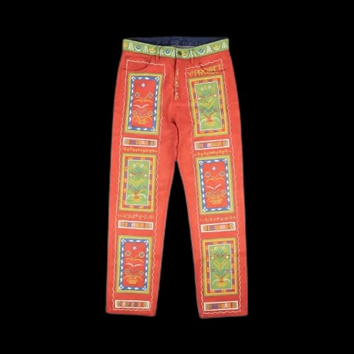 Y/Project Print Hand Painted Multi Denim Jeans 'Red'