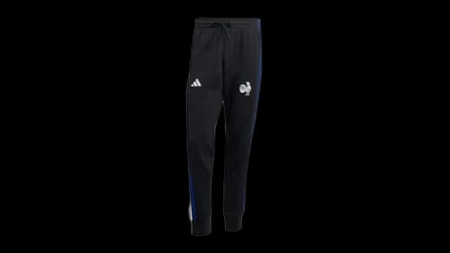 adidas France Essentials 3-Stripes Tracksuit Bottoms Black