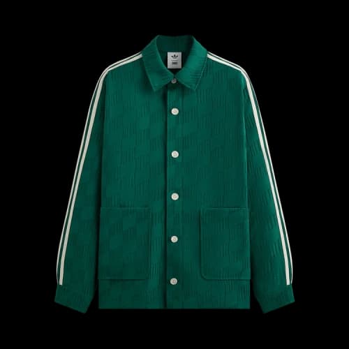 Kith x adidas Football Jacquard Overshirt Green