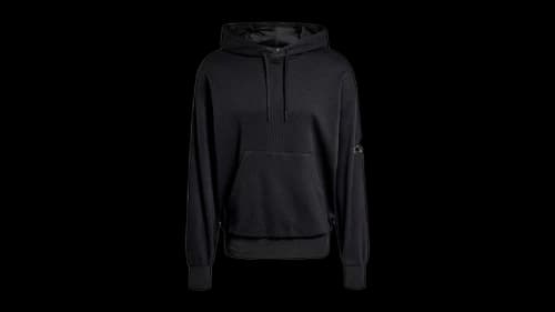 adidas Essentials Loose-Fit 3 Bar Logo French Terry Hoodie Black/White