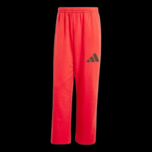 adidas Essentials Wide Leg 3 Bar Logo Pants 'Red'