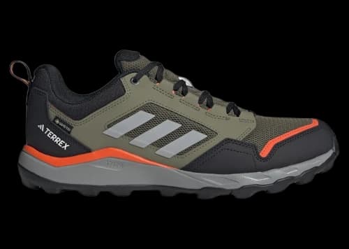 adidas Tracerocker 2.0 Gore-Tex Trail Olive Strata Charcoal Solid Grey Semi Impact Orange