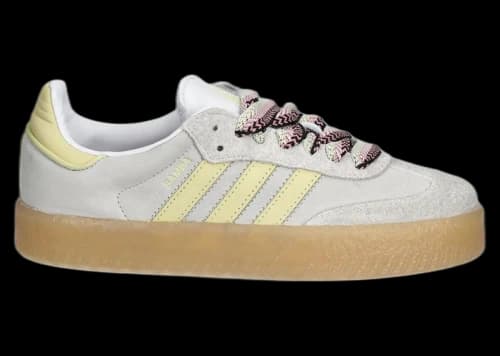 adidas Sambae White Grey Powder Yellow (Women's)