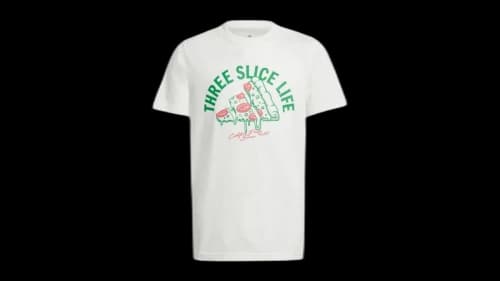 adidas Kids Lounge Pizza Graphic T-Shirt Off White