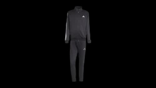 adidas 3-Stripes Fleece Tracksuit Black