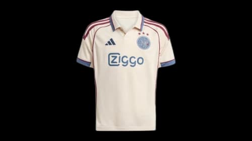 adidas Kids Ajax Amsterdam 25/26 Third Jersey Halo Ivory