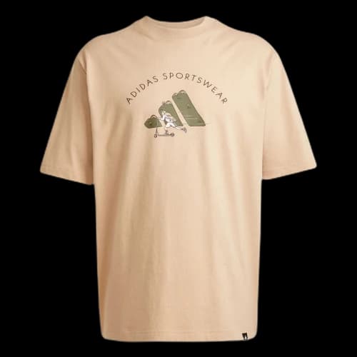 adidas Codes Doodle Scooter Graphic Tee Warm Sandstone