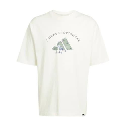 adidas Codes Doodle Scooter Graphic Tee Off White