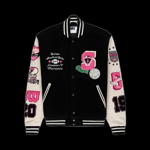 Sp5der Division 5 Varsity Jacket 'Black'