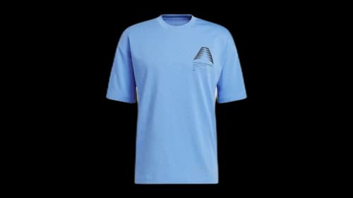 adidas Ae GFX Schematic T-Shirt Blue Fusion