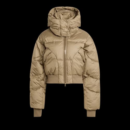 Adidas x Stella McCartney Cropped Padded Winter Jacket 'Brown Moss'