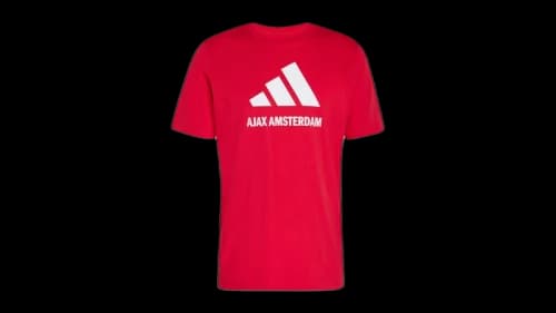 adidas Ajax Amsterdam Seasonal Graphic Tee Bold Red