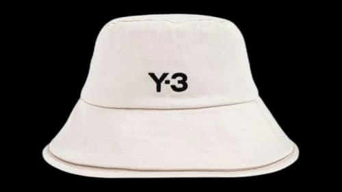 Y-3 3 Stripe Bucket Hat Talc