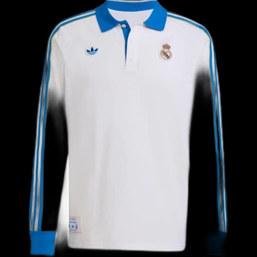 Adidas Originals Real Madrid Terrace Icons Long Sleeve Polo Shirt