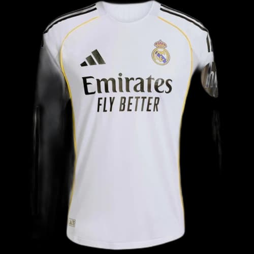 adidas Real Madrid 25/26 Long Sleeve Home Authentic Jersey 'White'