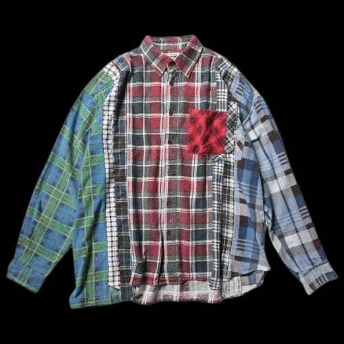 Needles Flannel Shirt 7 Cuts Wide Shirt 'Assorted'