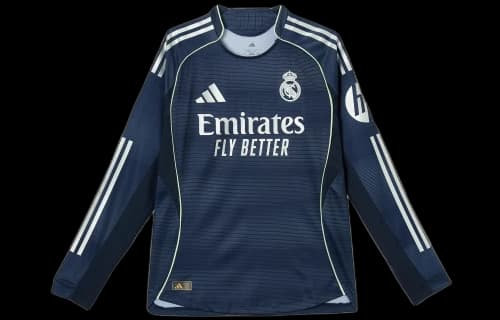 adidas Real Madrid 25/26 Long Sleeve Away Authentic Jersey 'Legend Ink'