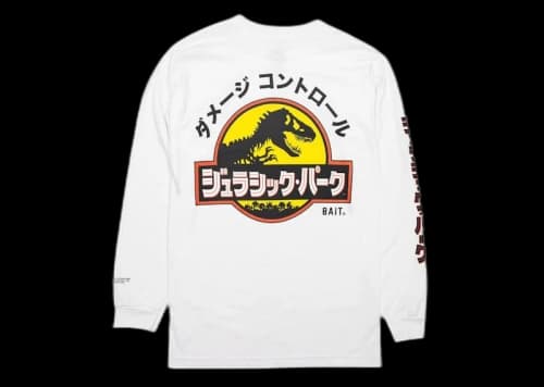 BAIT x Jurassic Park Damage Control L/S Tee White