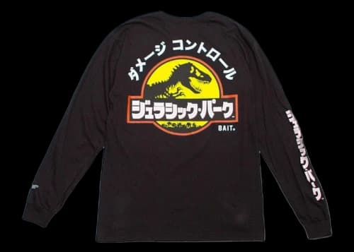 BAIT x Jurassic Park Damage Control L/S Tee Black