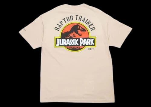 BAIT x Jurassic Park Raptor Trainer Tee Tan