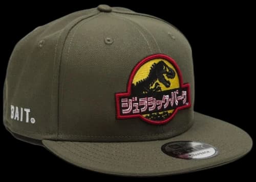 New Era x BAIT x Jurassic Park Damage Control Snapback Cap Olive