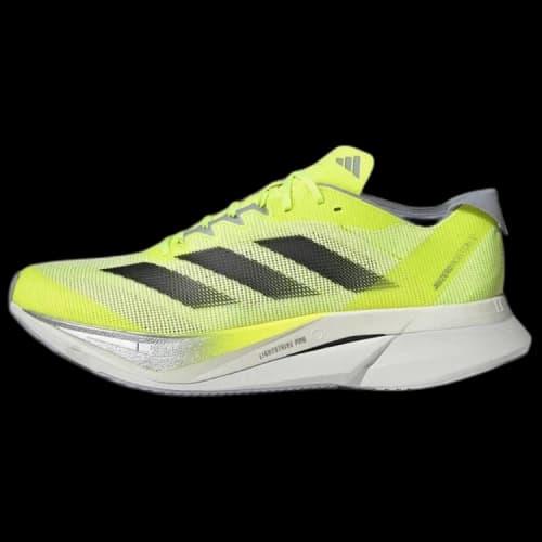 adidas Adizero Boston 12 Lucid Lemon Core Black Silver Metallic