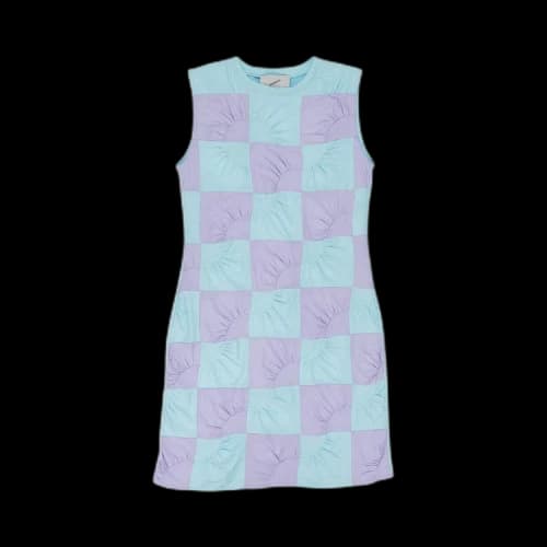Coperni Patchwork Embroidered Jersey Dress 'Blue'
