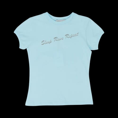 Coperni Eat Sleep Rave Glitter Fitted Tee 'Blue'