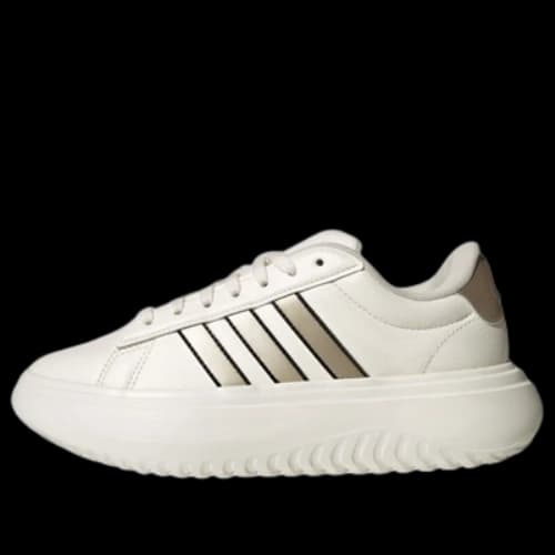 adidas Grand Court Platform Shoes 'Chalk White Cyber Metallic' (Women's)