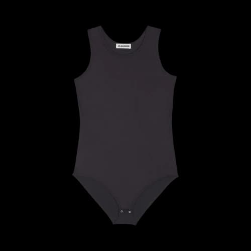 Jil Sander Round Neck Bodysuit 'Black'