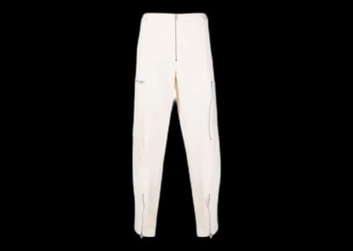 Jil Sander Zip Embellished Trousers White