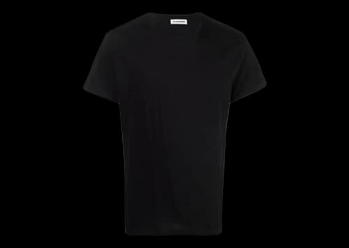 Jil Sander Round Neck Cotton T-shirt Black