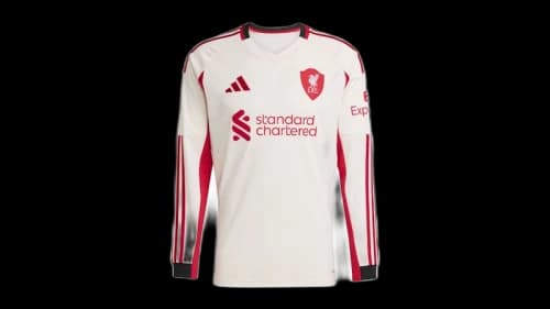adidas Liverpool FC 25/26 Long Sleeve Away Jersey Wonder White