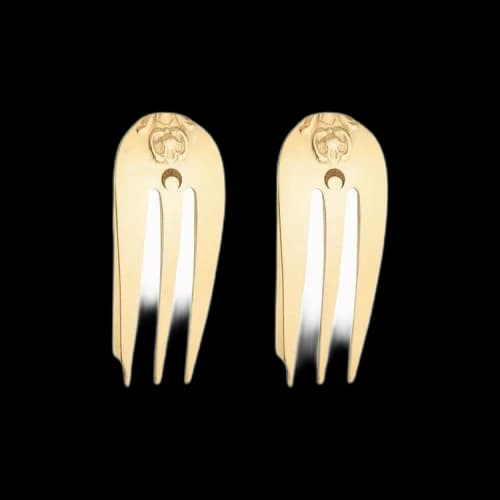 Marine Serre Regenerated Forks Earrings 'Gold'
