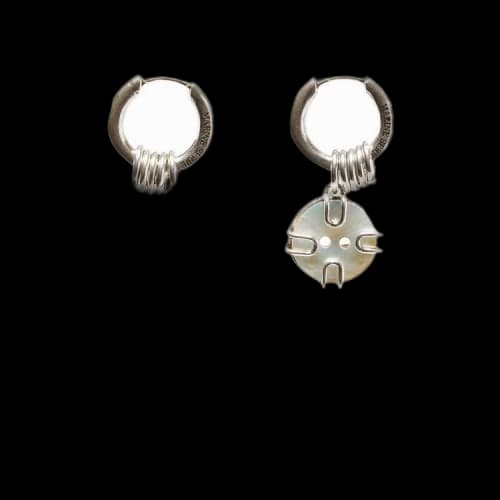 Marine Serre Elixir Gothic Small Loops Earrings 'Silver'