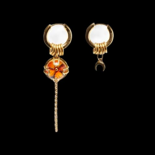 Marine Serre Elixir Gothic Small Loops Earrings 'Gold'
