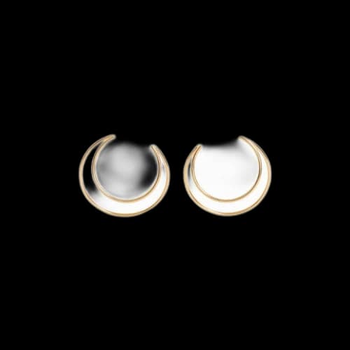 Marine Serre Moon Hoops 65mm 'Gold'