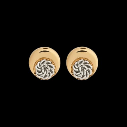 Marine Serre Regenerated Buttons Moon Earrings 'Gold'