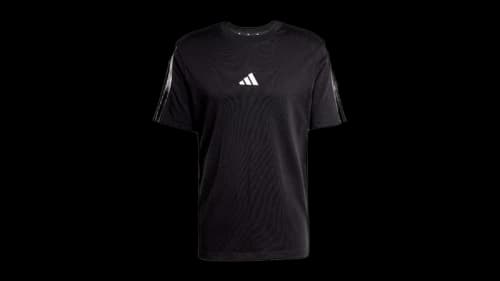 adidas Essentials 3-Stripes Single Jersey T-Shirt Black White