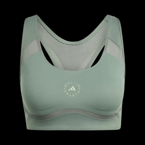 Adidas x Stella McCartney Power Impact Training Bra Medium Support 'Stone Green'