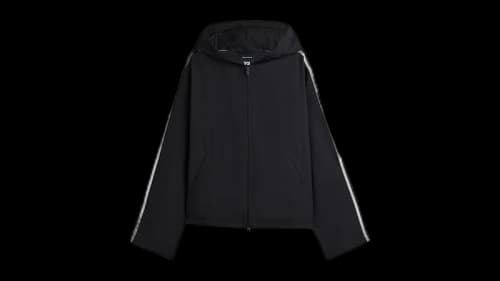 adidas Y-3 Hooded Three Stripes Track Top Black
