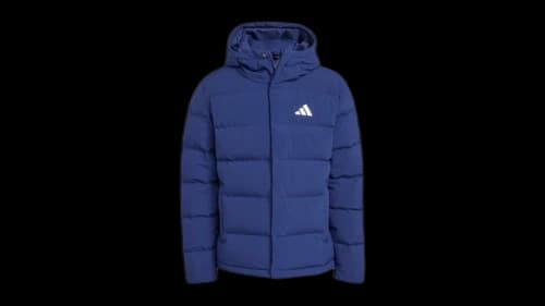 adidas Helionic Climawarm Hooded Down Jacket Dark Blue