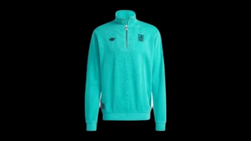 adidas Liverpool FC Terrace Icons Half-Zip Top Sea Green