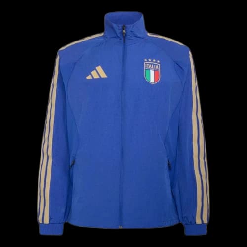 adidas Italy 2026 Anthem Jacket Asia Sizing 'Bold Blue'