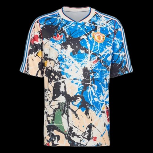 adidas Manchester United x Stone Roses Jersey Asia Sizing 'Black Multi Color'