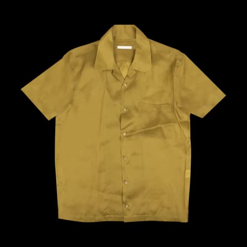 Helmut Lang Organza Silk Button Down Shirt 'Yellow'