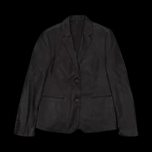 Helmut Lang Leather Blazer 'Onyx'